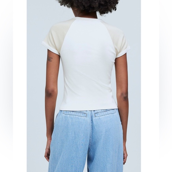 NWT SZ X-SM Made well Color-Block Raglan Baby Tee 🩶 - Picture 2 of 6